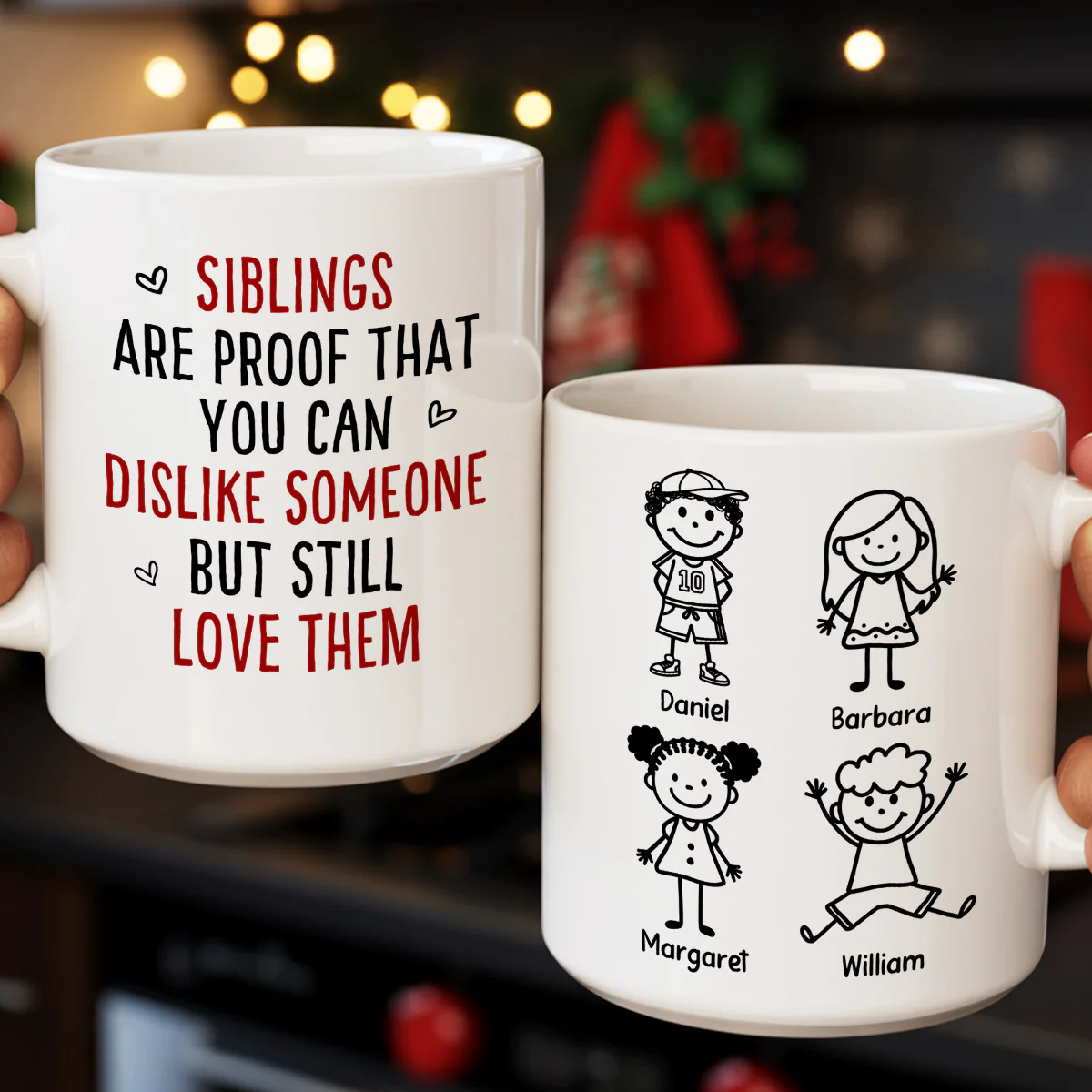 Sibling Bonds - Personalized Ceramic Coffee Mug