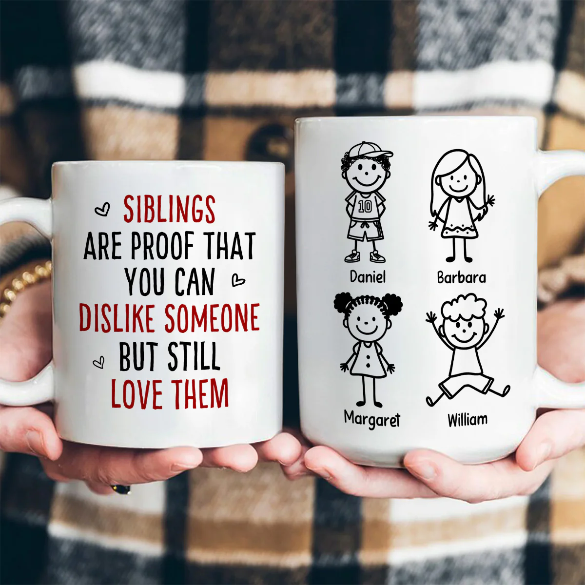 Sibling Bonds - Personalized Ceramic Coffee Mug - Image 5