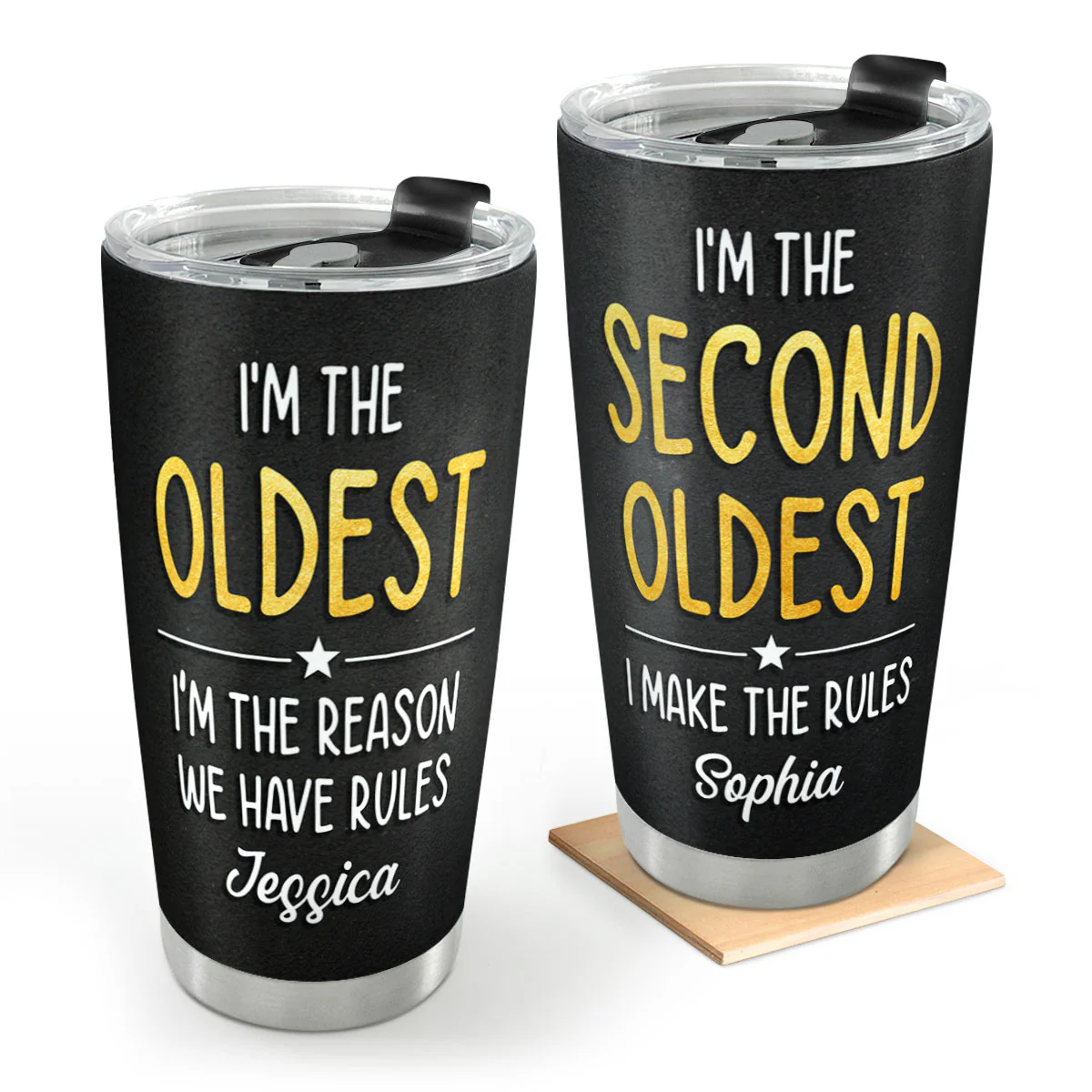 Sibling & Rules - Personalized Stainless Steel Tumbler