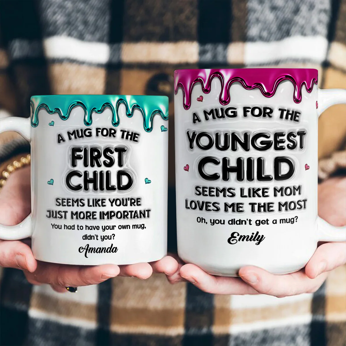 Sibling Truth Trio 2 - Personalized Ceramic Coffee Mug - Image 4
