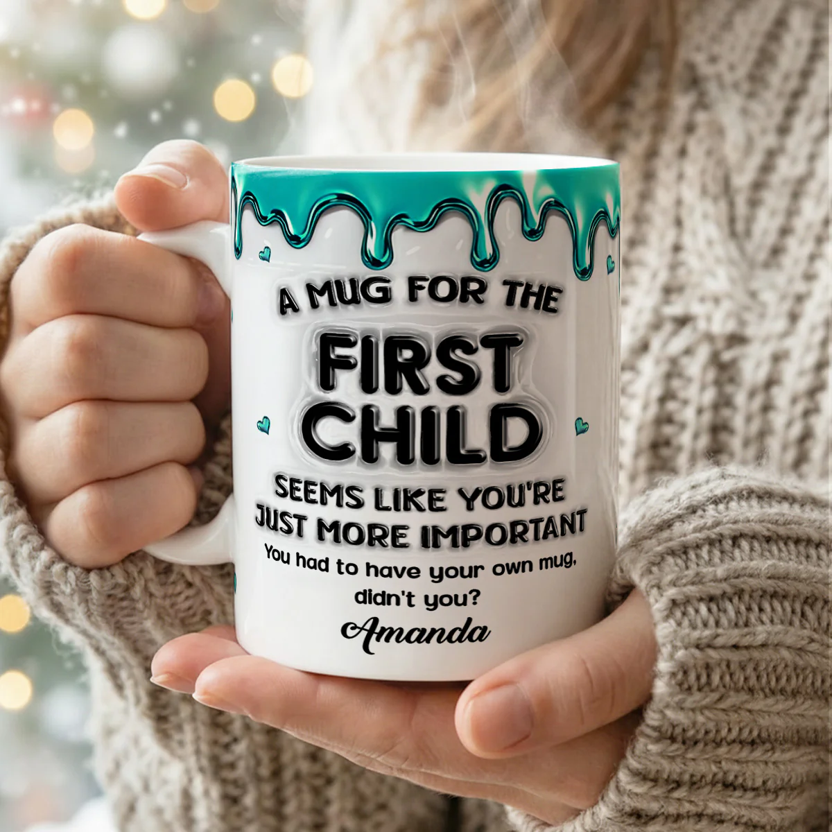 Sibling Truth Trio 2 - Personalized Ceramic Coffee Mug - Image 5