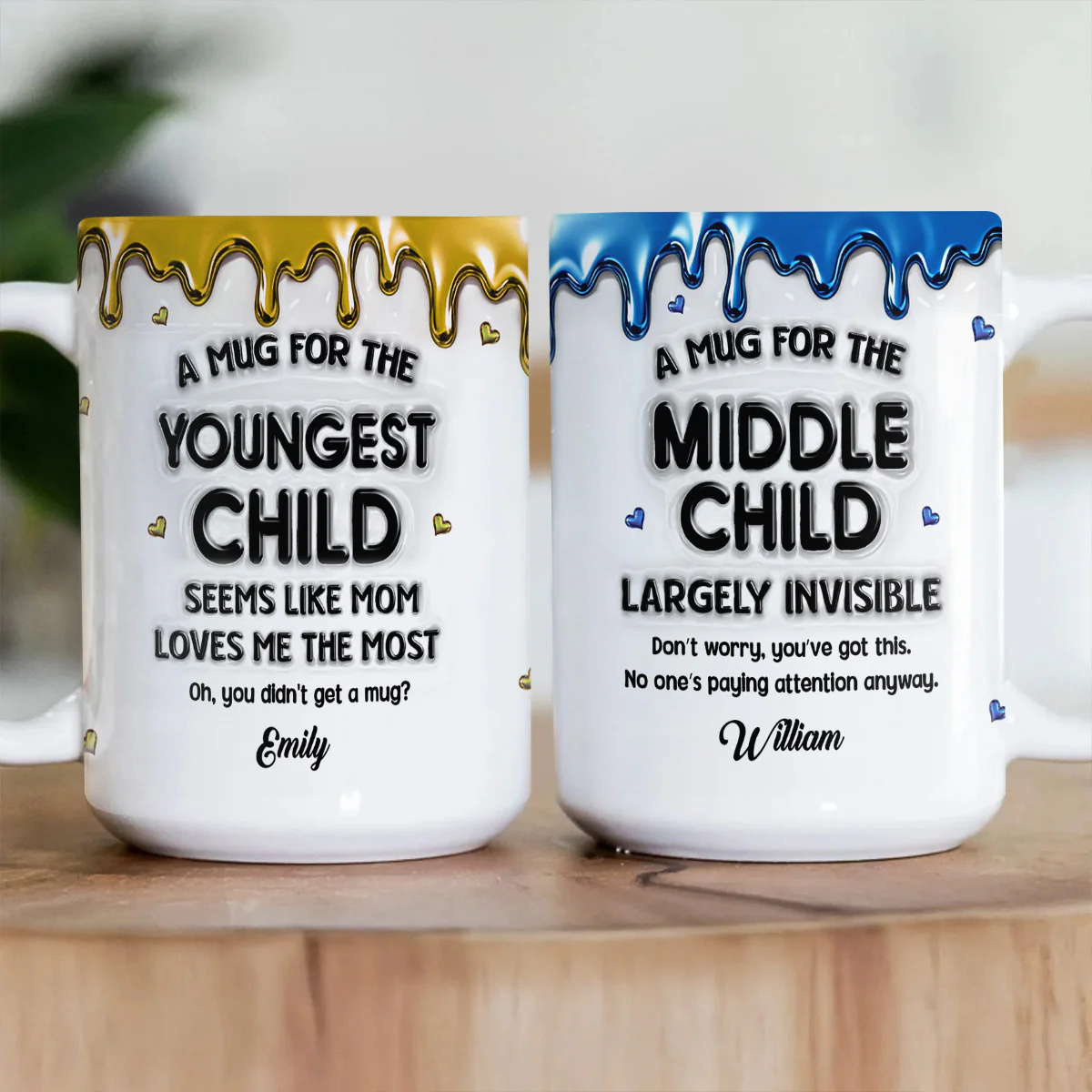 Sibling Truth Trio 2 - Personalized Ceramic Coffee Mug - Image 6
