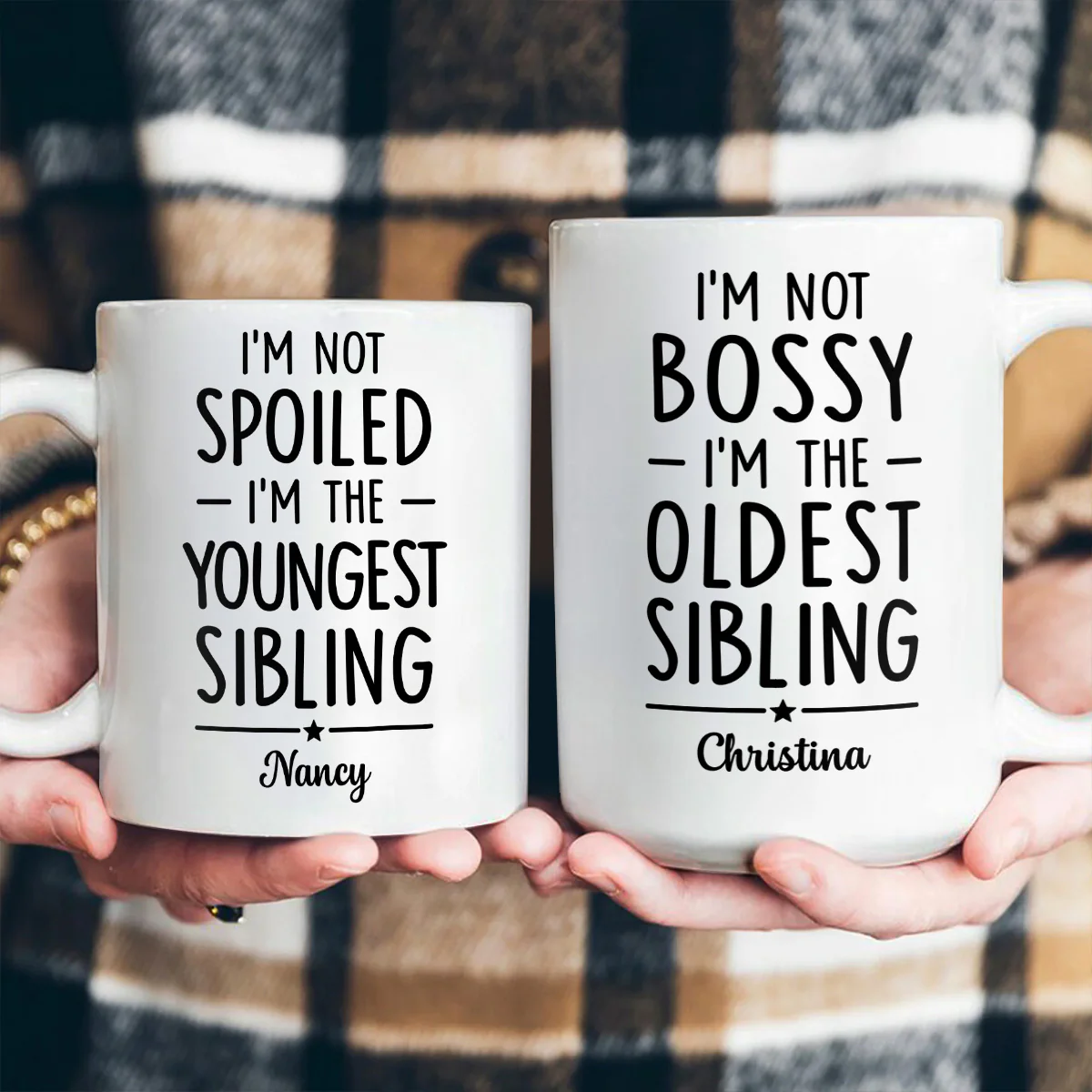 Sibling Truth Trio - Personalized Ceramic Coffee Mug - Image 5