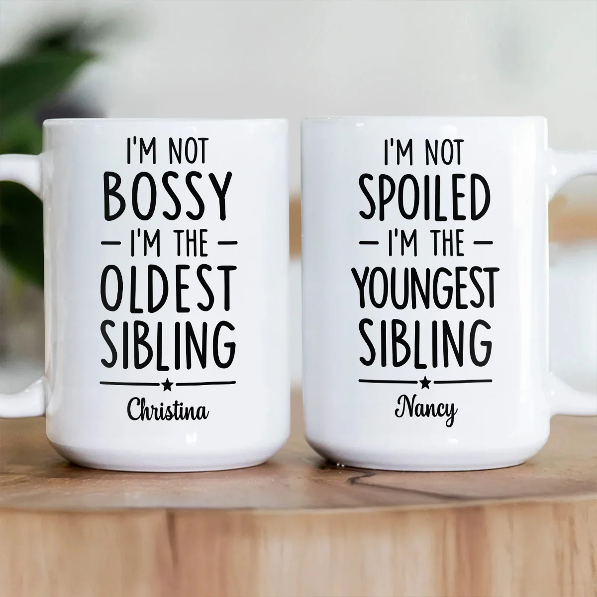 Sibling Truth Trio - Personalized Ceramic Coffee Mug - Image 4