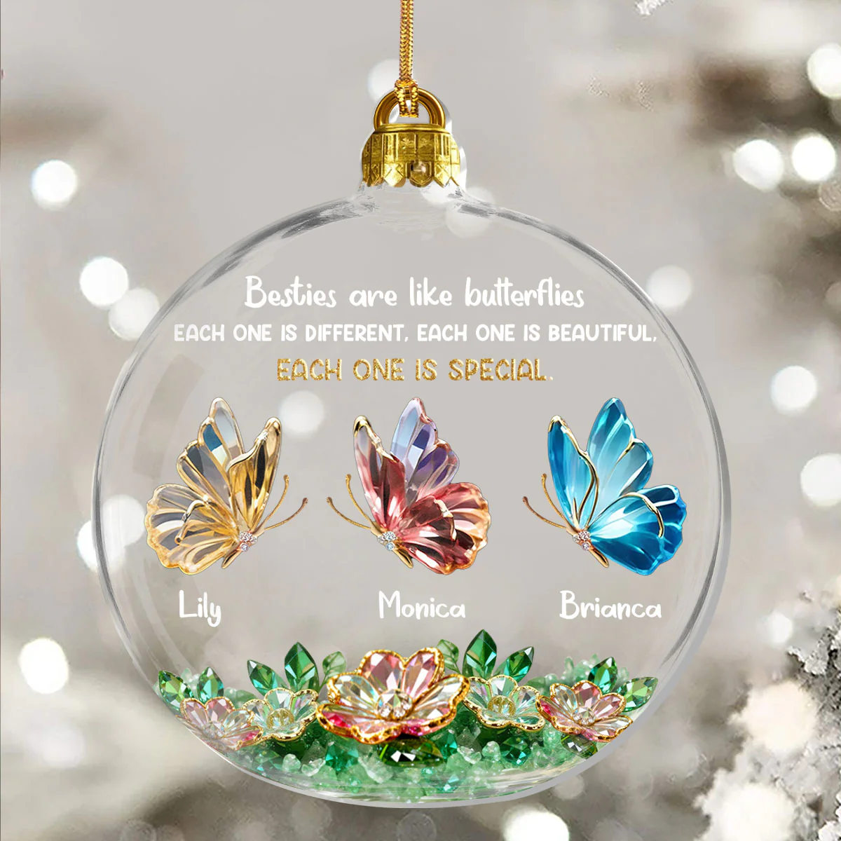 Sister Are The Gardeners Of Our Souls - Personalized 1-Layer Acrylic Ornament - Image 5