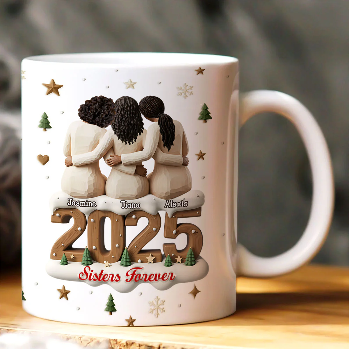 Sisters And Besties Forever - Personalized Ceramic Coffee Mug