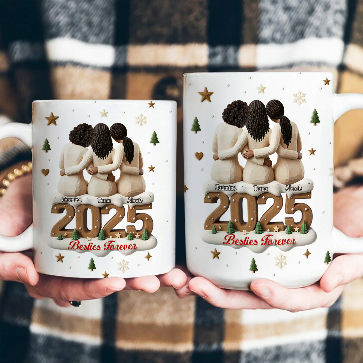 Sisters And Besties Forever - Personalized Ceramic Coffee Mug - Image 4