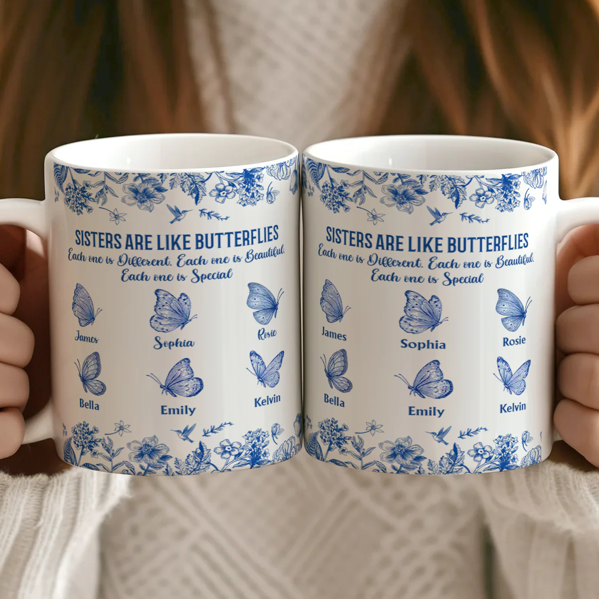 Sisters Are Different But Beautiful And Special - Personalized Ceramic Coffee Mug - Image 3