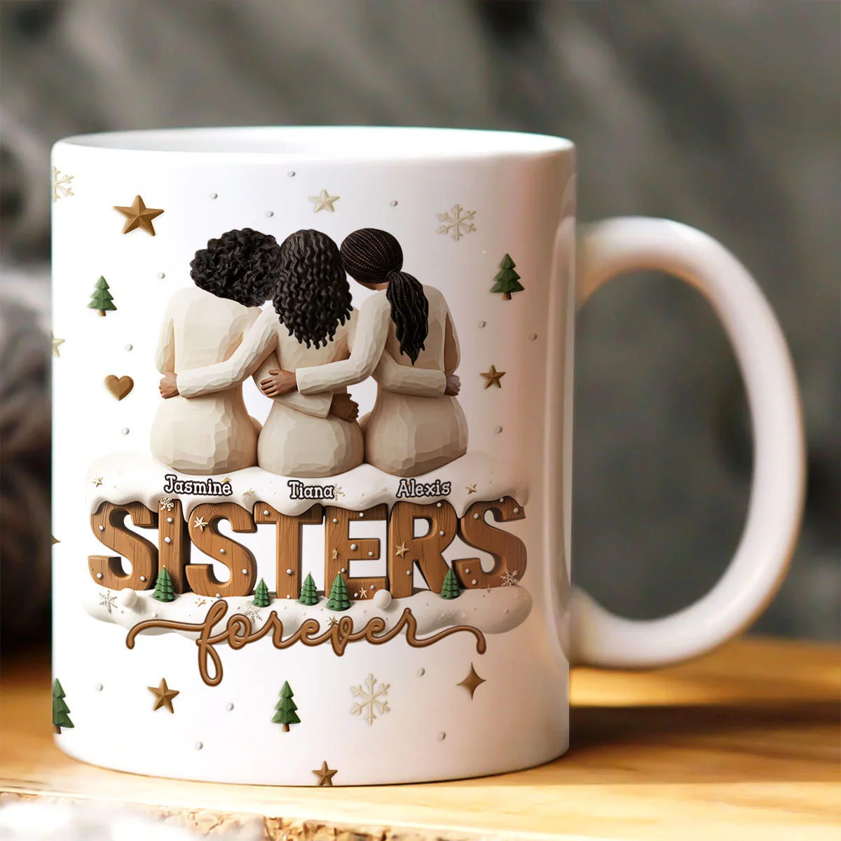 Sisters Forever - Personalized Ceramic Coffee Mug
