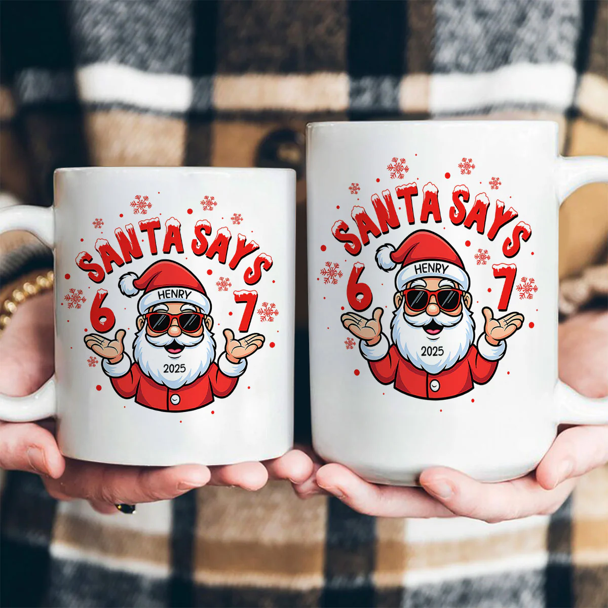 Six Seven 67 Funny Slang Gift For Teen - Personalized Ceramic Coffee Mug - Image 4