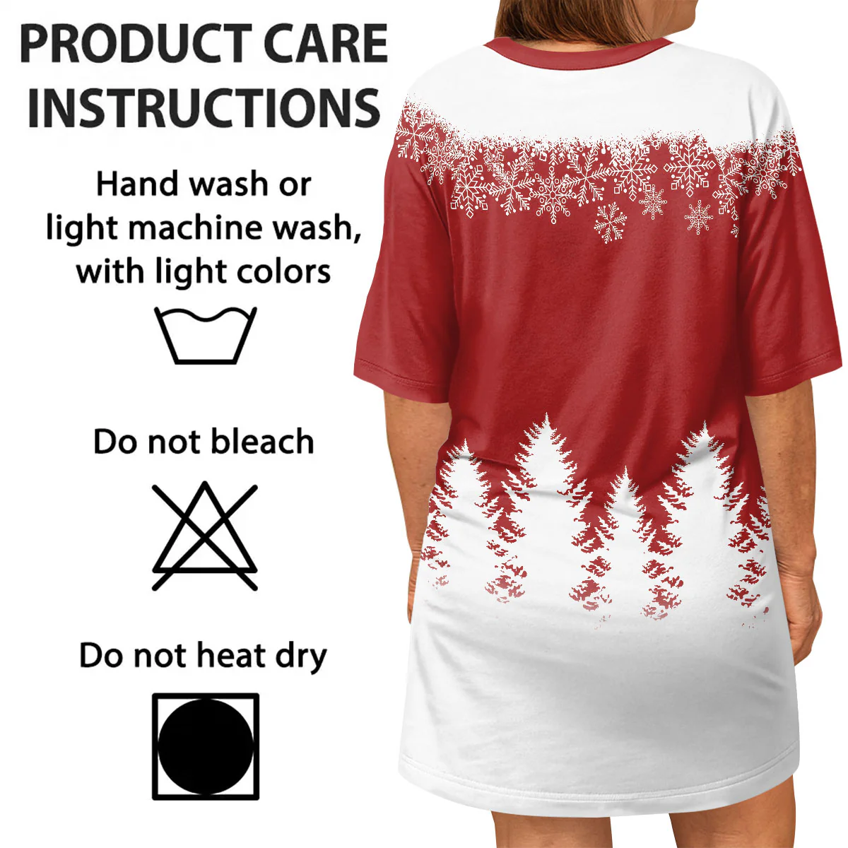 Snowman Grandma And Grandkids - Personalized Sleep Tee - Image 5