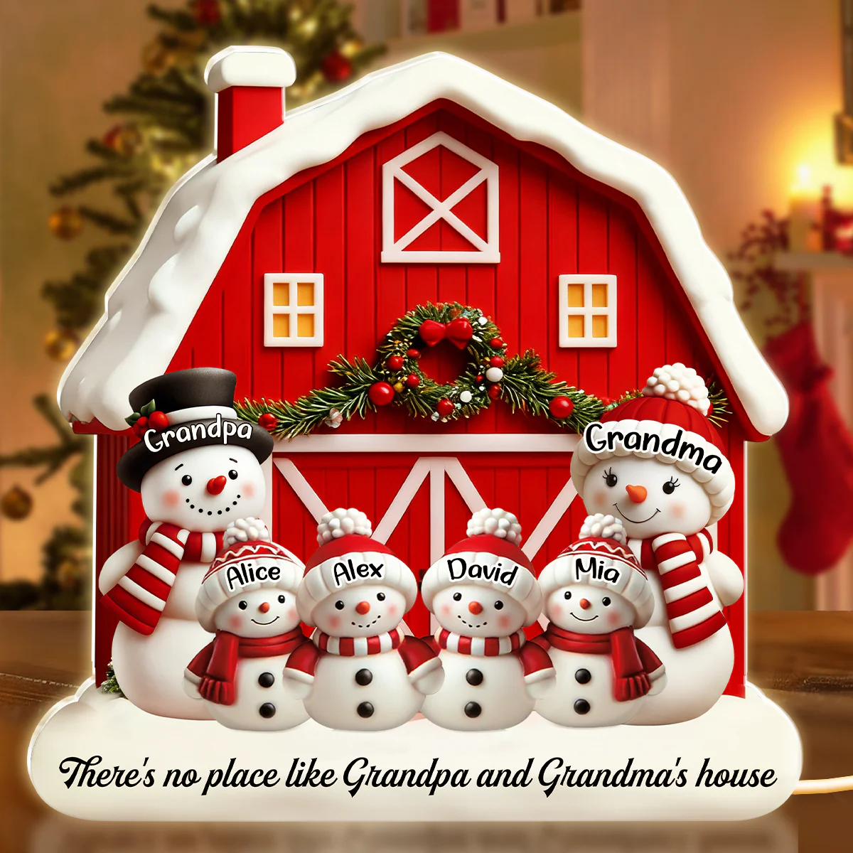 Snowman Grandparents House - Personalized Light Box