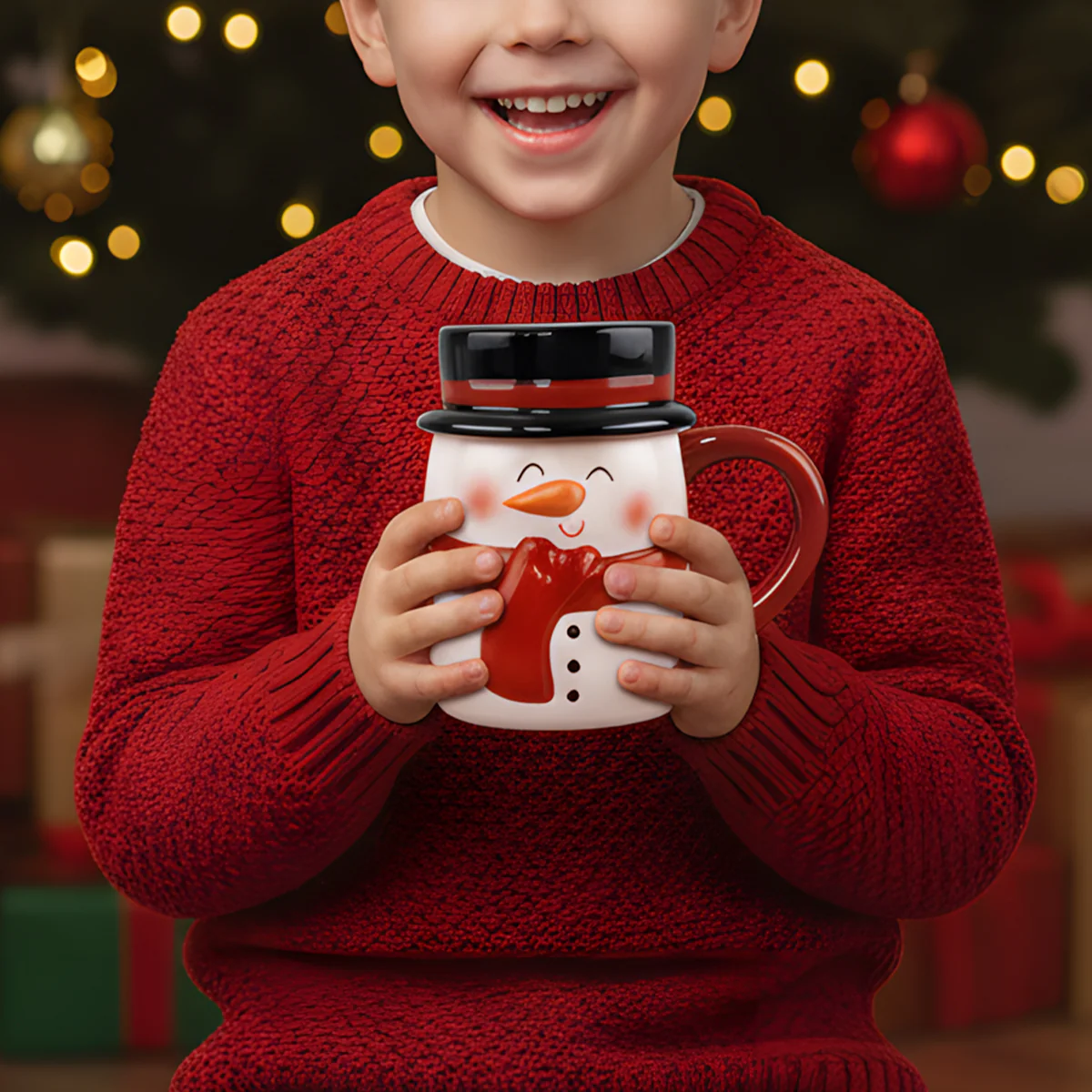 Snowman Mug - Personalized Christmas Ceramic Mug - Image 5