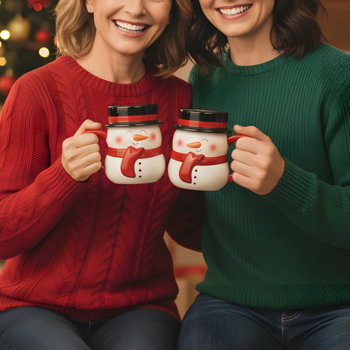 Snowman Mug - Personalized Christmas Ceramic Mug - Image 8