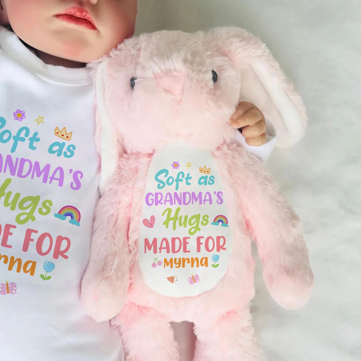 Soft As Grandma’s Hugs - Personalized Stuffed Bunny - Image 6