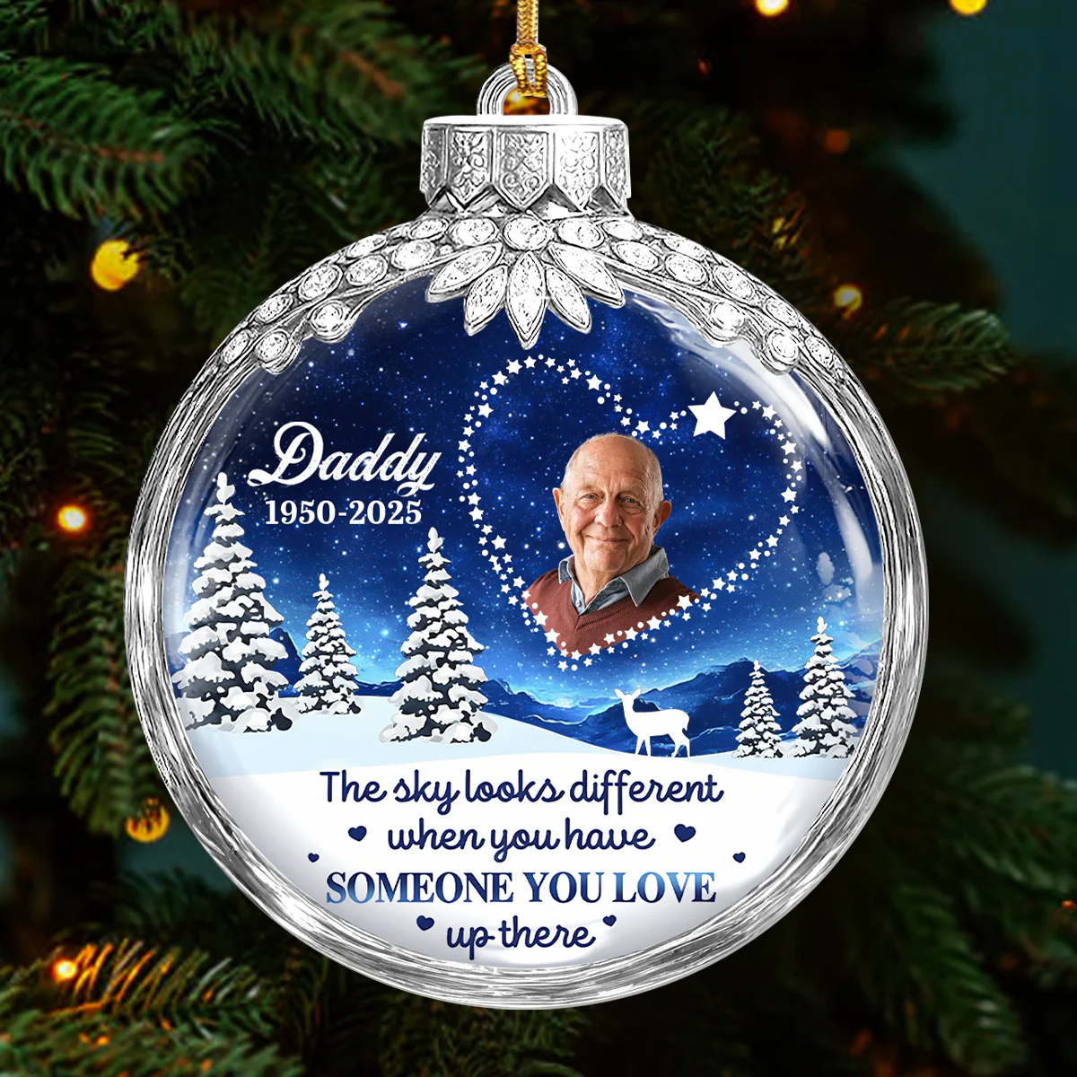 Someone We Love In Heaven - Personalized 1-Layer Acrylic Ornament - Image 3