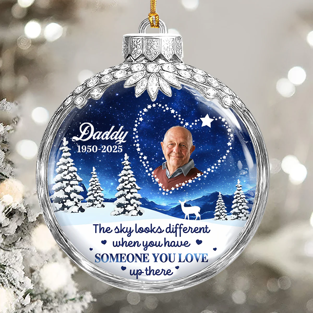 Someone We Love In Heaven - Personalized 1-Layer Acrylic Ornament - Image 5
