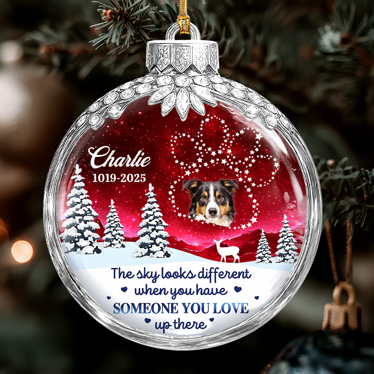 Someone We Love In Heaven - Personalized 1-Layer Acrylic Ornament - Image 6