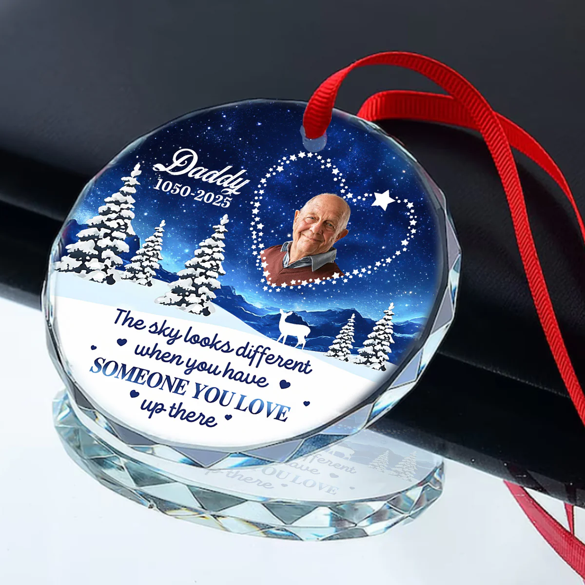 Someone We Love In Heaven - Personalized Round Shaped Glass Ornament - Image 3
