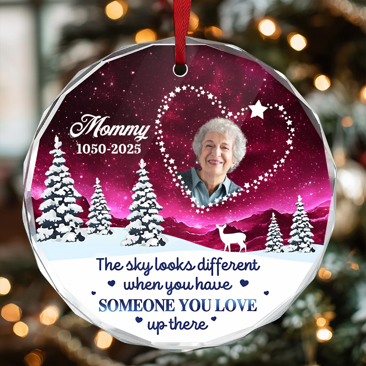 Someone We Love In Heaven - Personalized Round Shaped Glass Ornament - Image 6