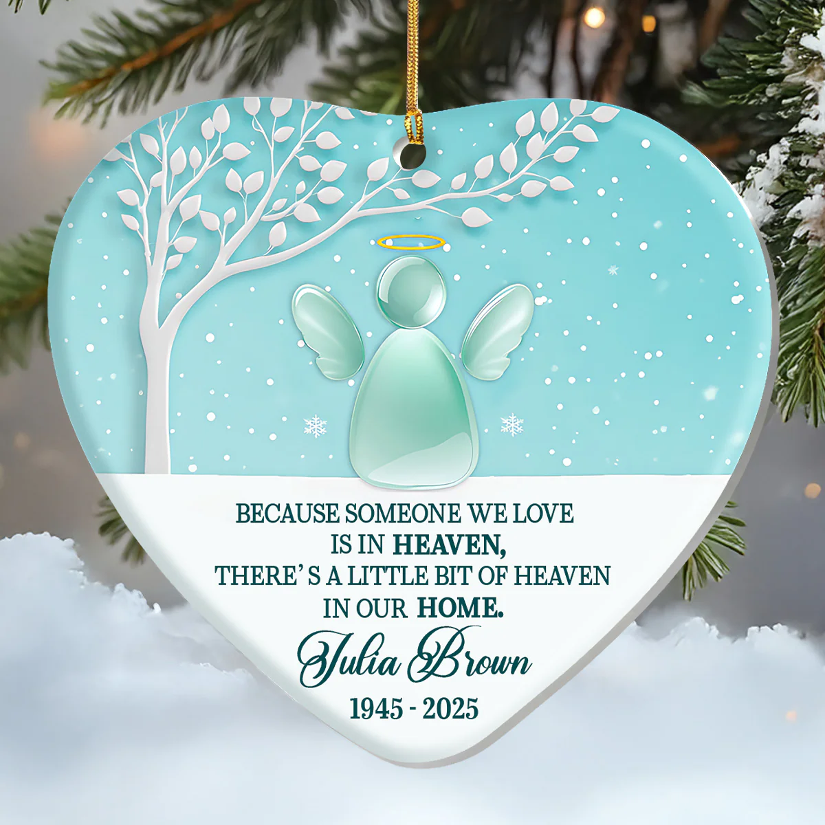 Someone We Love Is In Heaven - Personalized 1-Layer Acrylic Ornament - Image 2