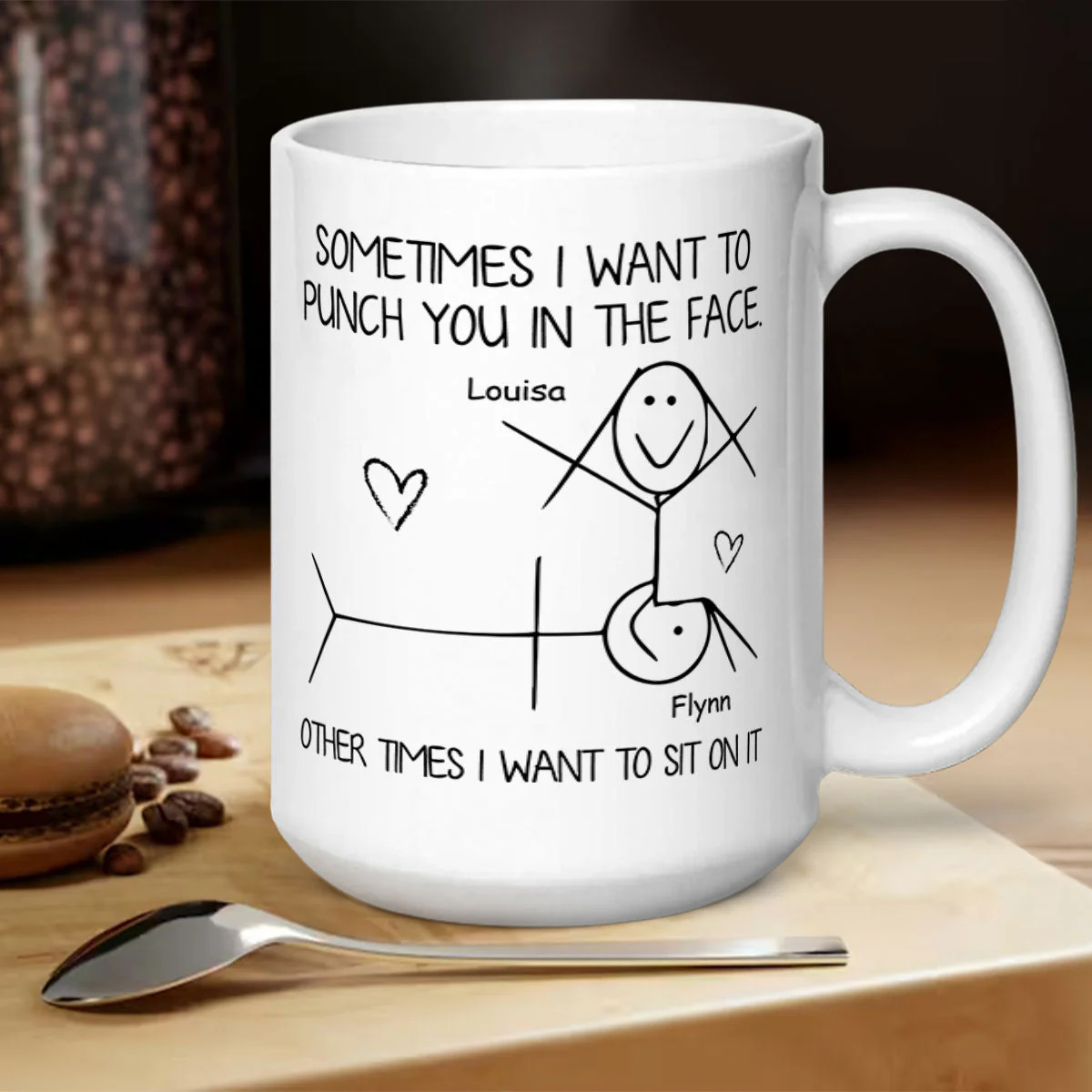 Sometimes I Want To Punch You - Personalized Mug - Image 5