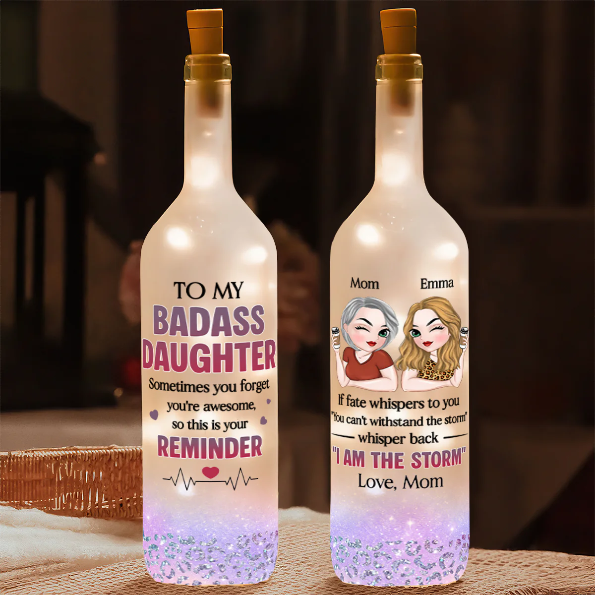 Sometimes You Forget You're Awesome So This Is Your Reminder - Personalized Bottle Lamp - Image 2