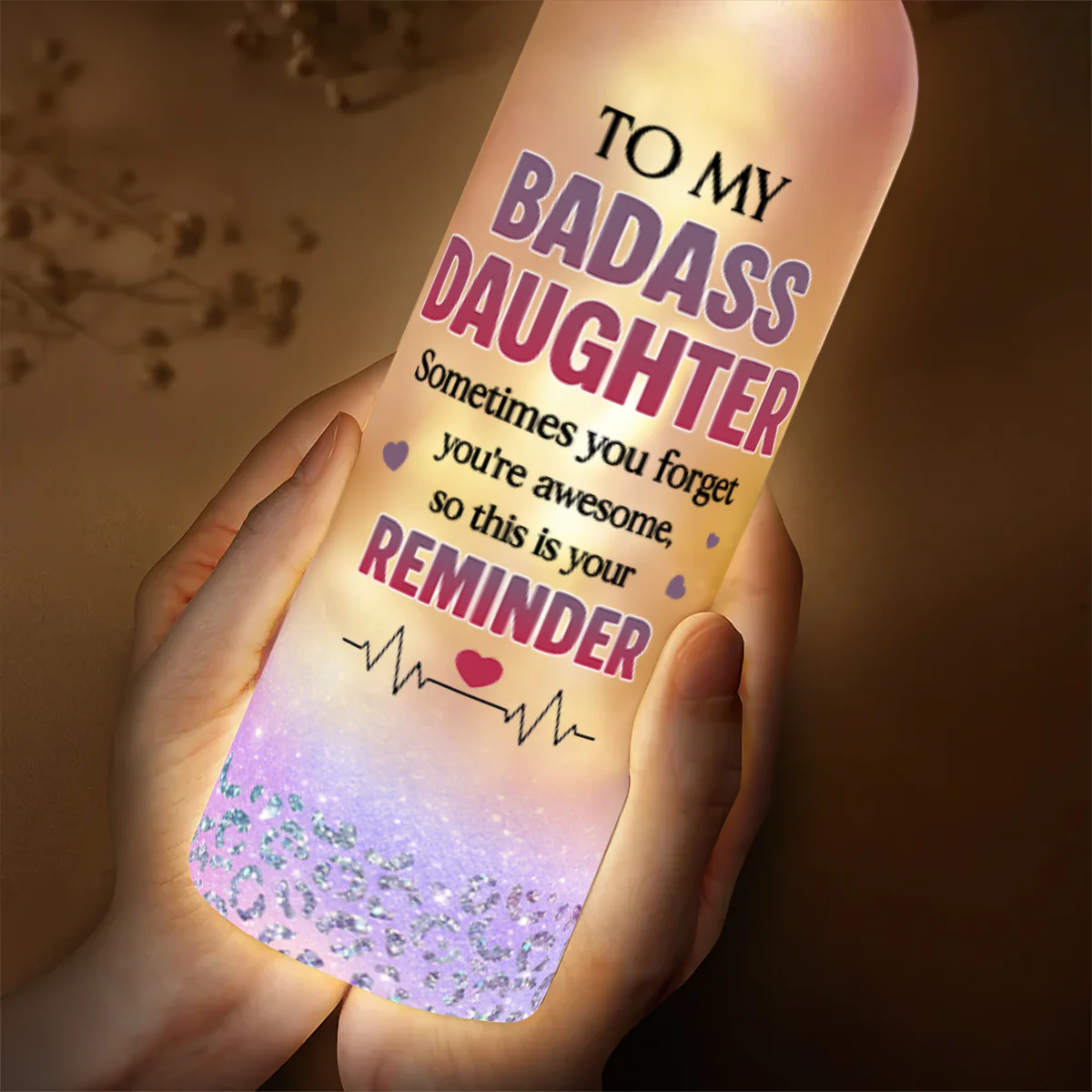 Sometimes You Forget You're Awesome So This Is Your Reminder - Personalized Bottle Lamp - Image 3