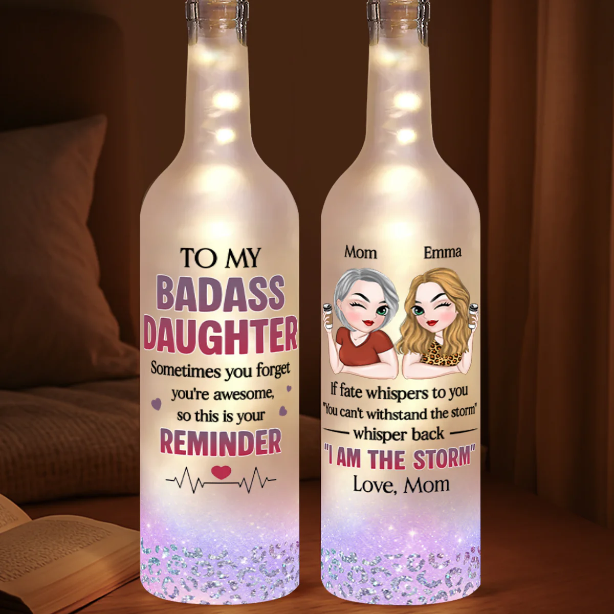 Sometimes You Forget You're Awesome So This Is Your Reminder - Personalized Bottle Lamp - Image 4