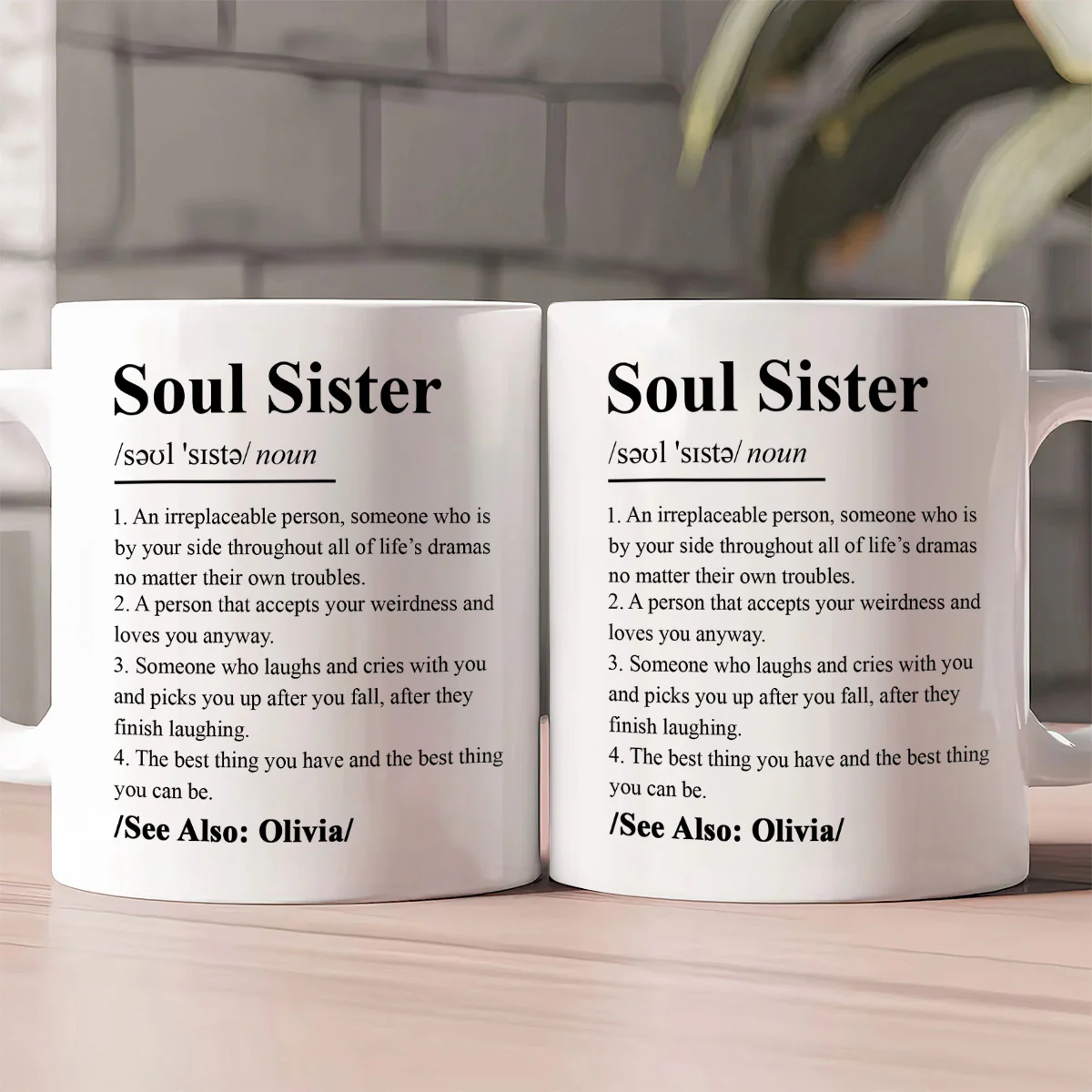 Soul Sister Definition - Personalized Ceramic Coffee Mug - Image 2