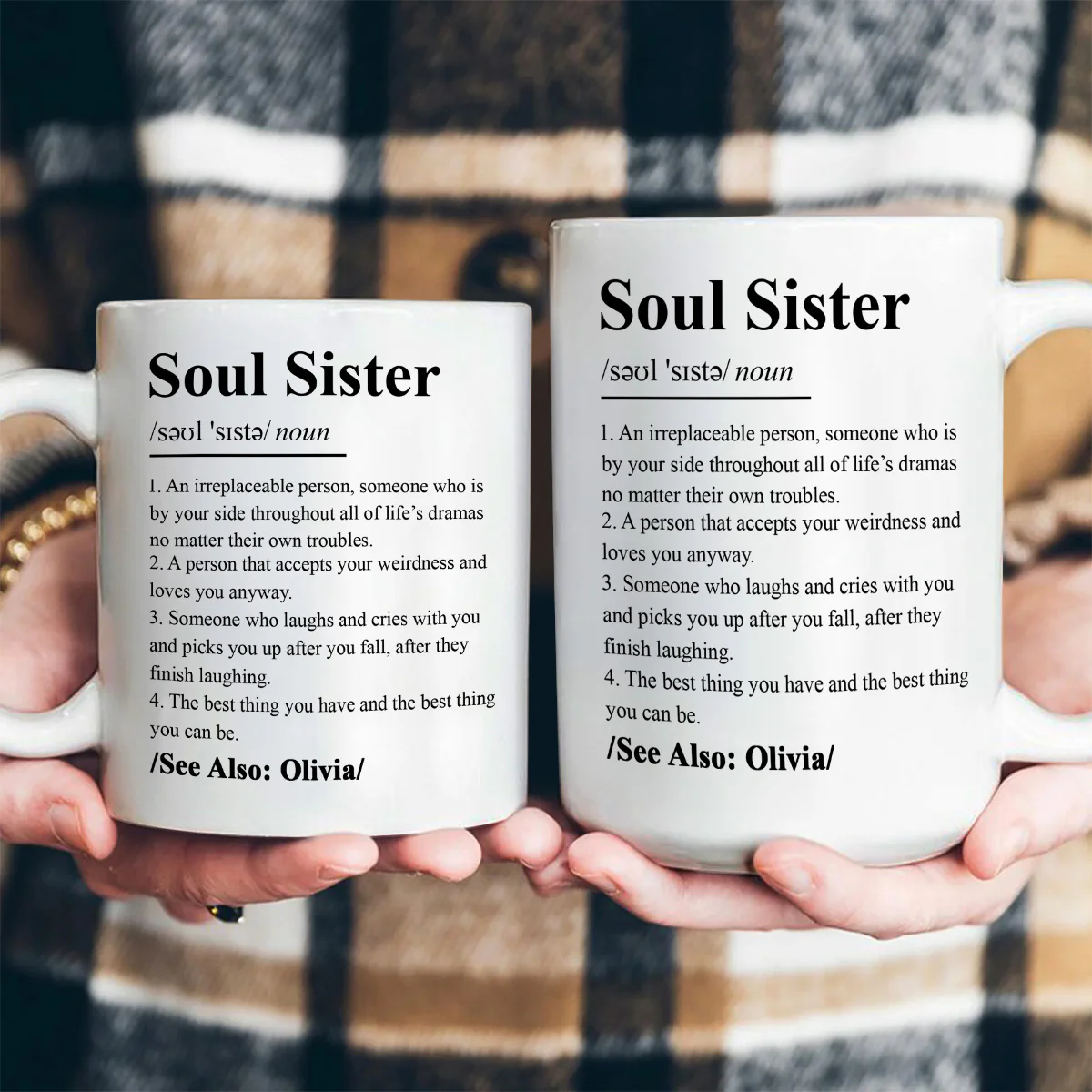 Soul Sister Definition - Personalized Ceramic Coffee Mug - Image 4