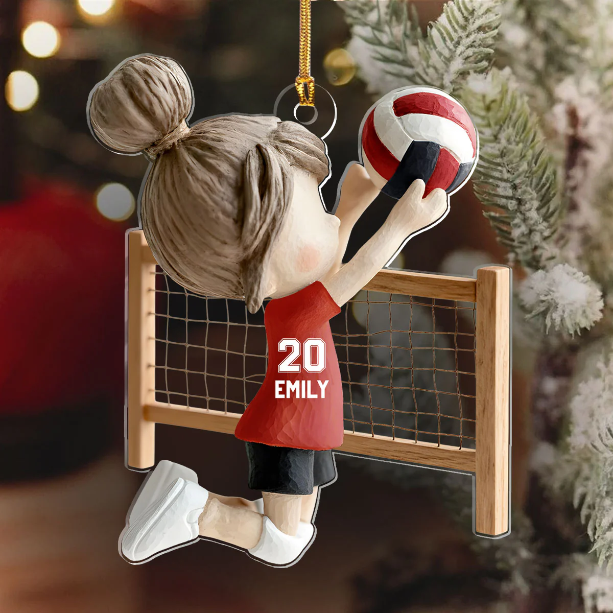 Spirit Of The Serve - Personalized 1-Layer Acrylic Ornament - Image 6