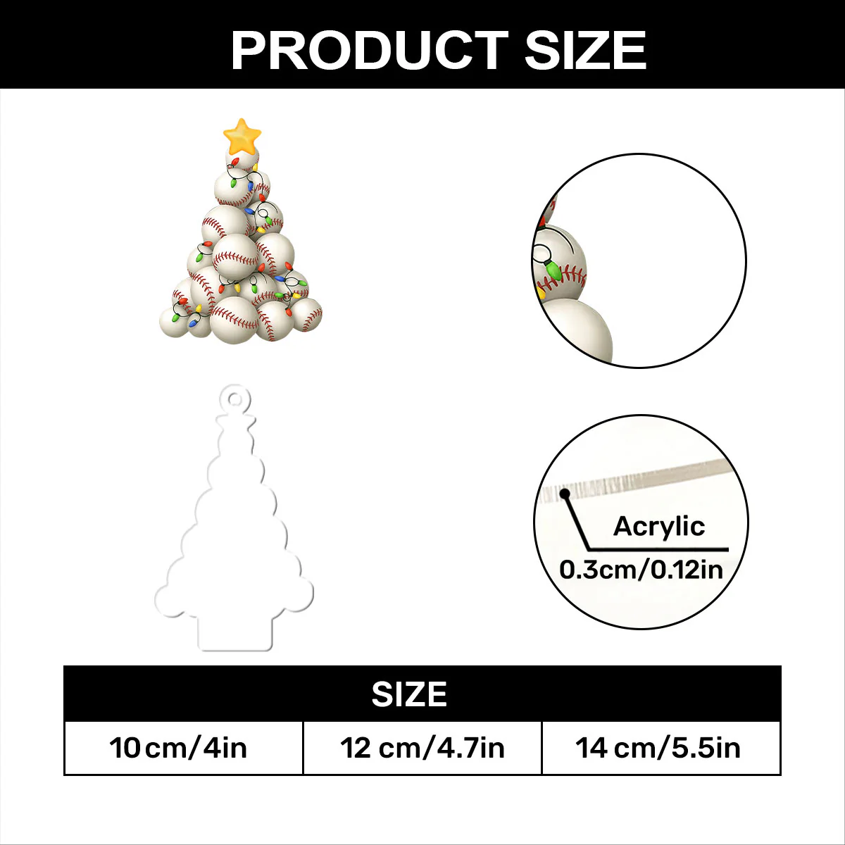 Sport Lover Christmas Tree - Personalized 1-Layer Acrylic Ornament - Image 7