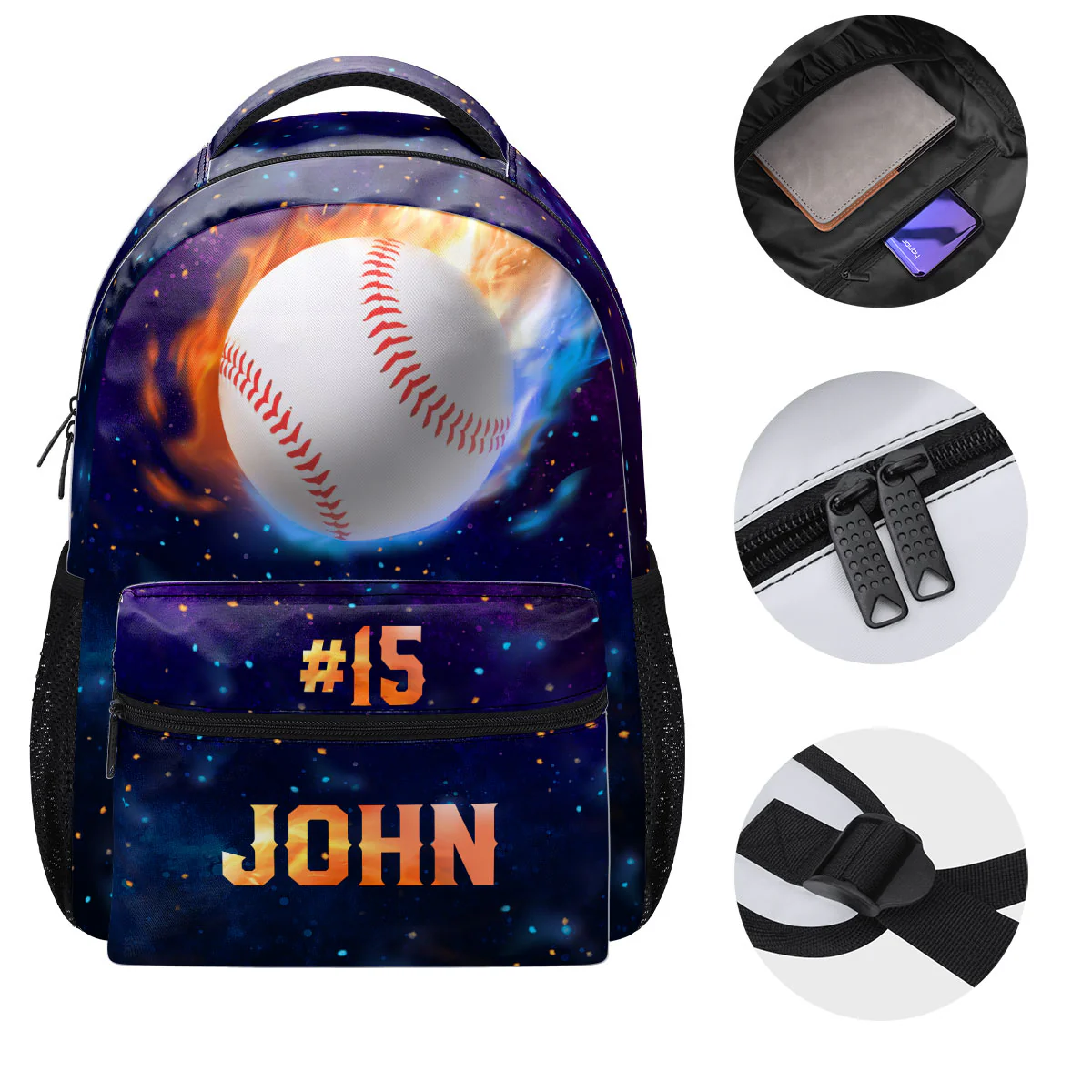 Sport Symbols For Kid - Personalized Backpack - Image 7