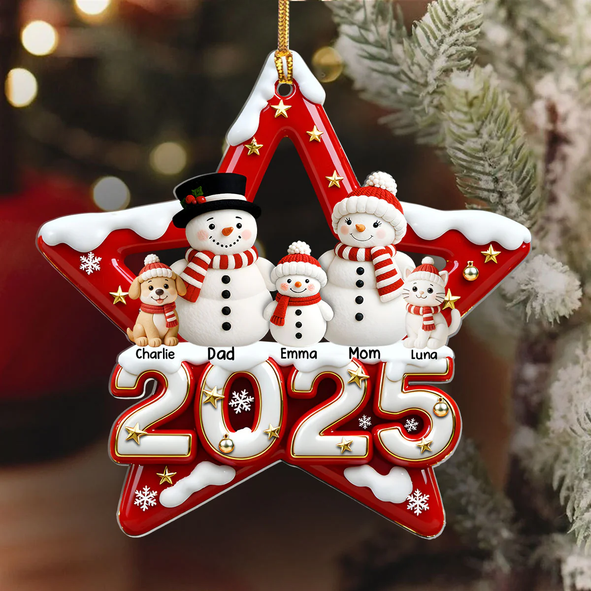 Star Of Love 2025 - Personalized 1-Layer Acrylic Ornament - Image 6