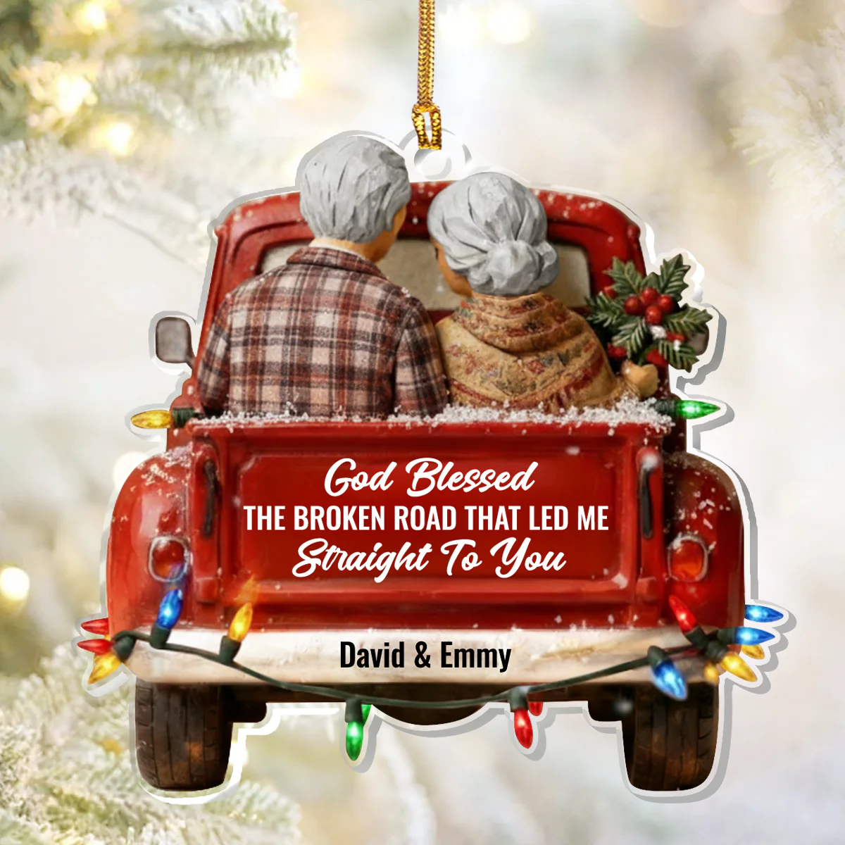 Straight To You - Personalized 1-Layer Acrylic Ornament