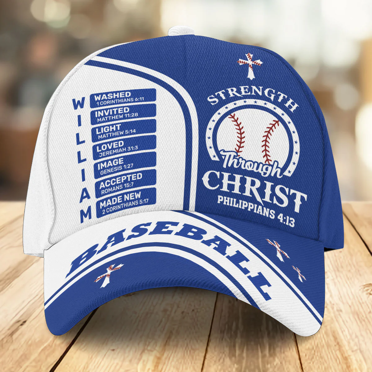 Strength Through Christ - Personalized Kid Classic Cap - Image 2