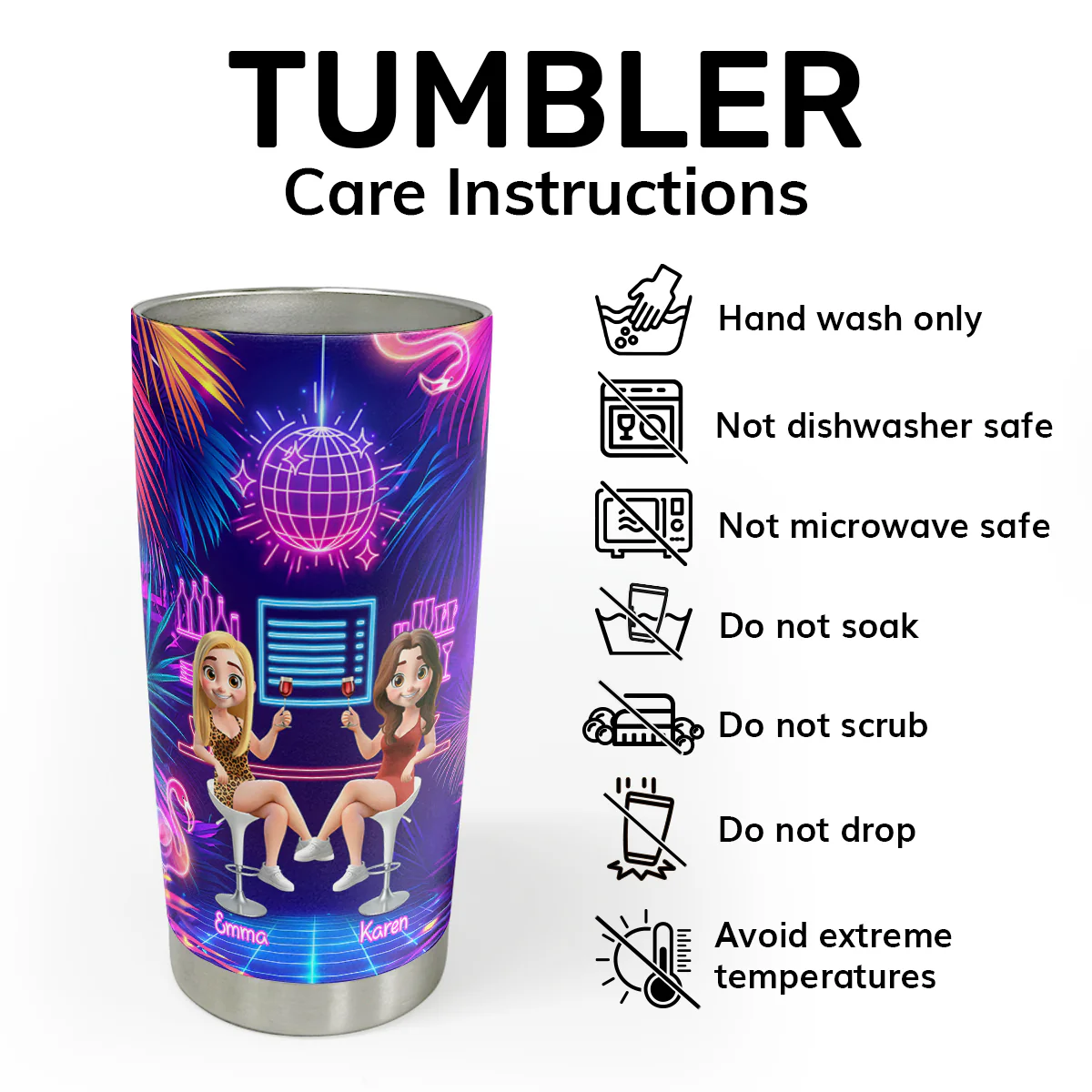 Sunset Sips And Secrets - Personalized Stainless Steel Tumbler - Image 5