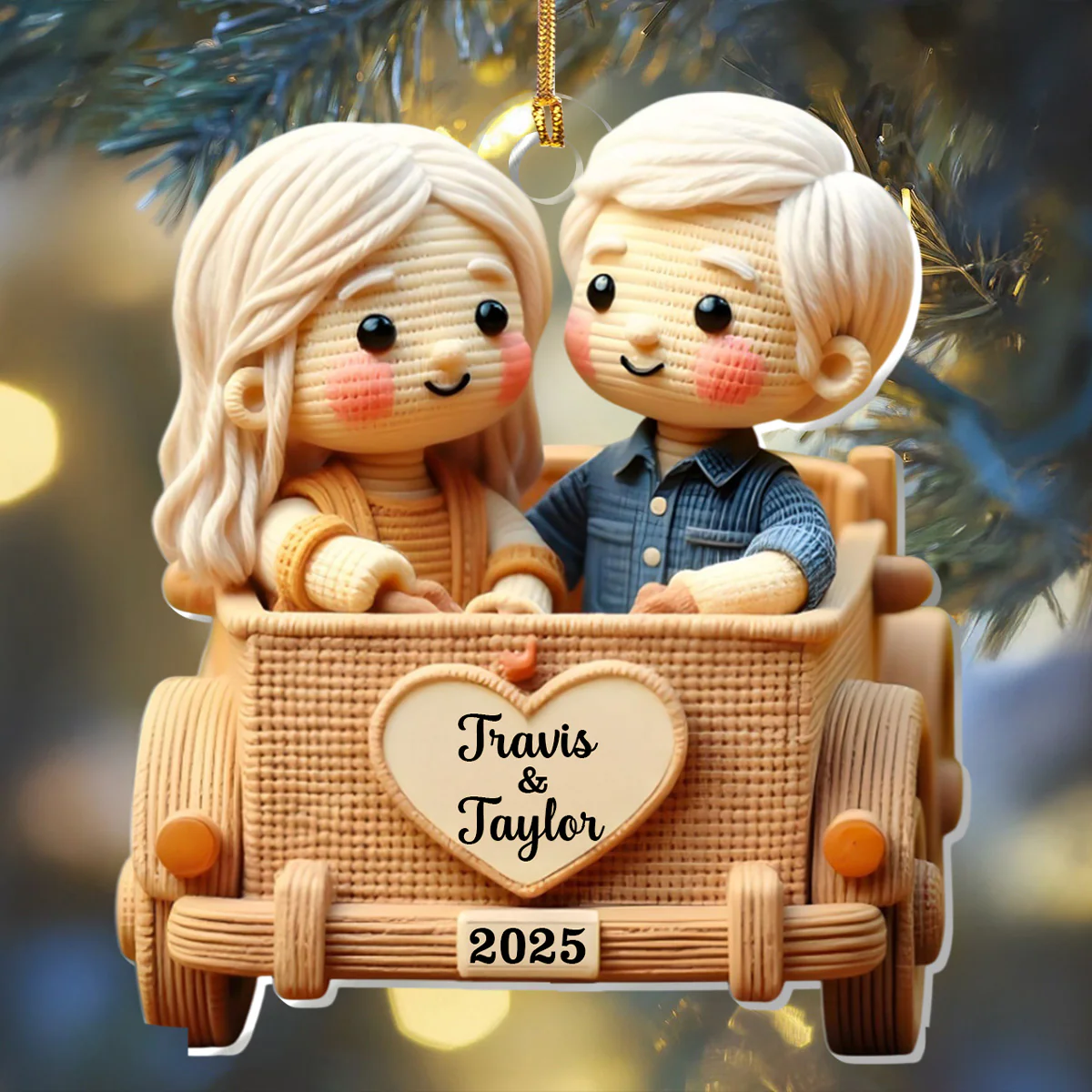 Sweet And Cozy - Personalized 1-Layer Acrylic Ornament - Image 2