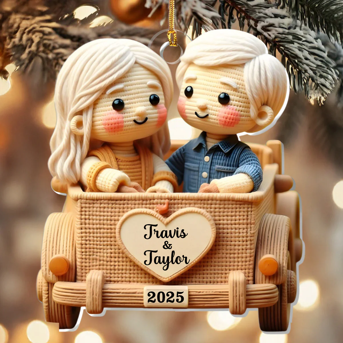 Sweet And Cozy - Personalized 1-Layer Acrylic Ornament - Image 4