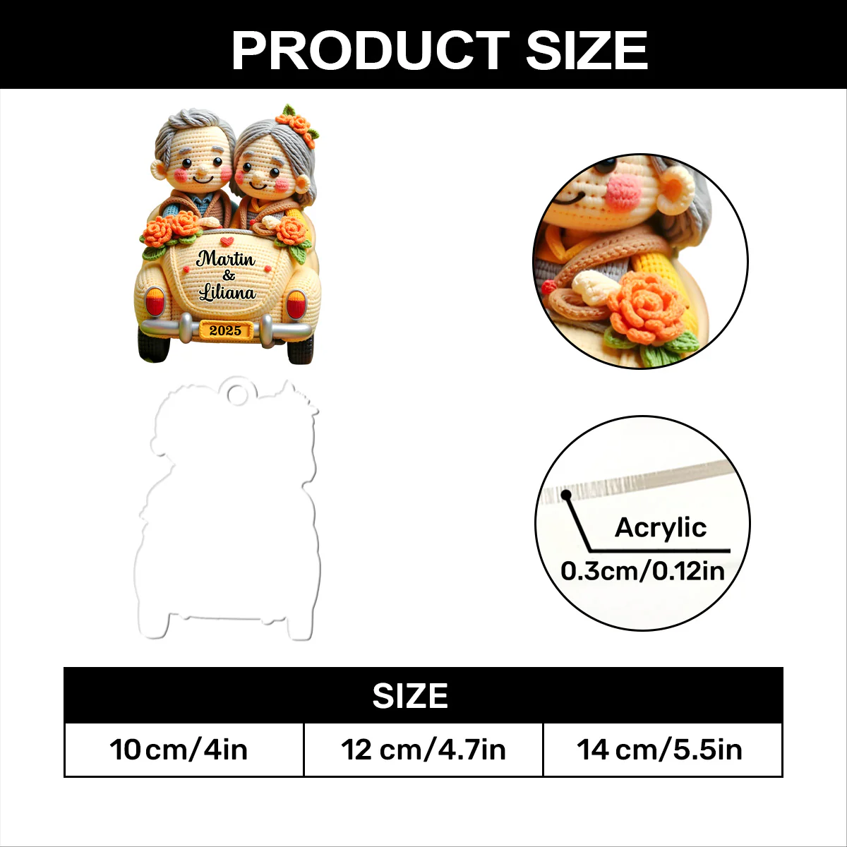 Sweet And Cozy - Personalized 1-Layer Acrylic Ornament - Image 7