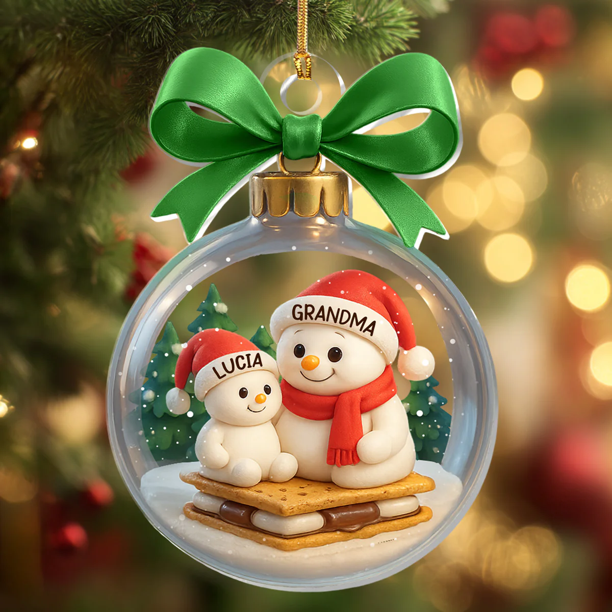 Sweet S'more Ball - Personalized 1-Layer Acrylic Ornament - Image 4