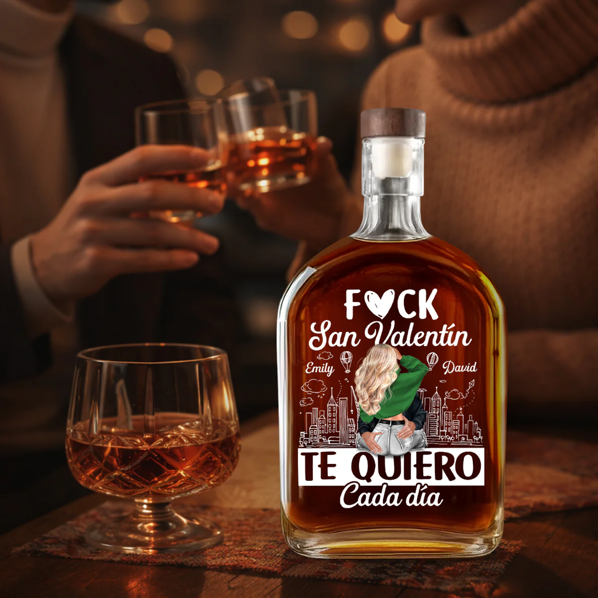 Te Quiero Cada Día - Personalized Whiskey Bottle - Image 3