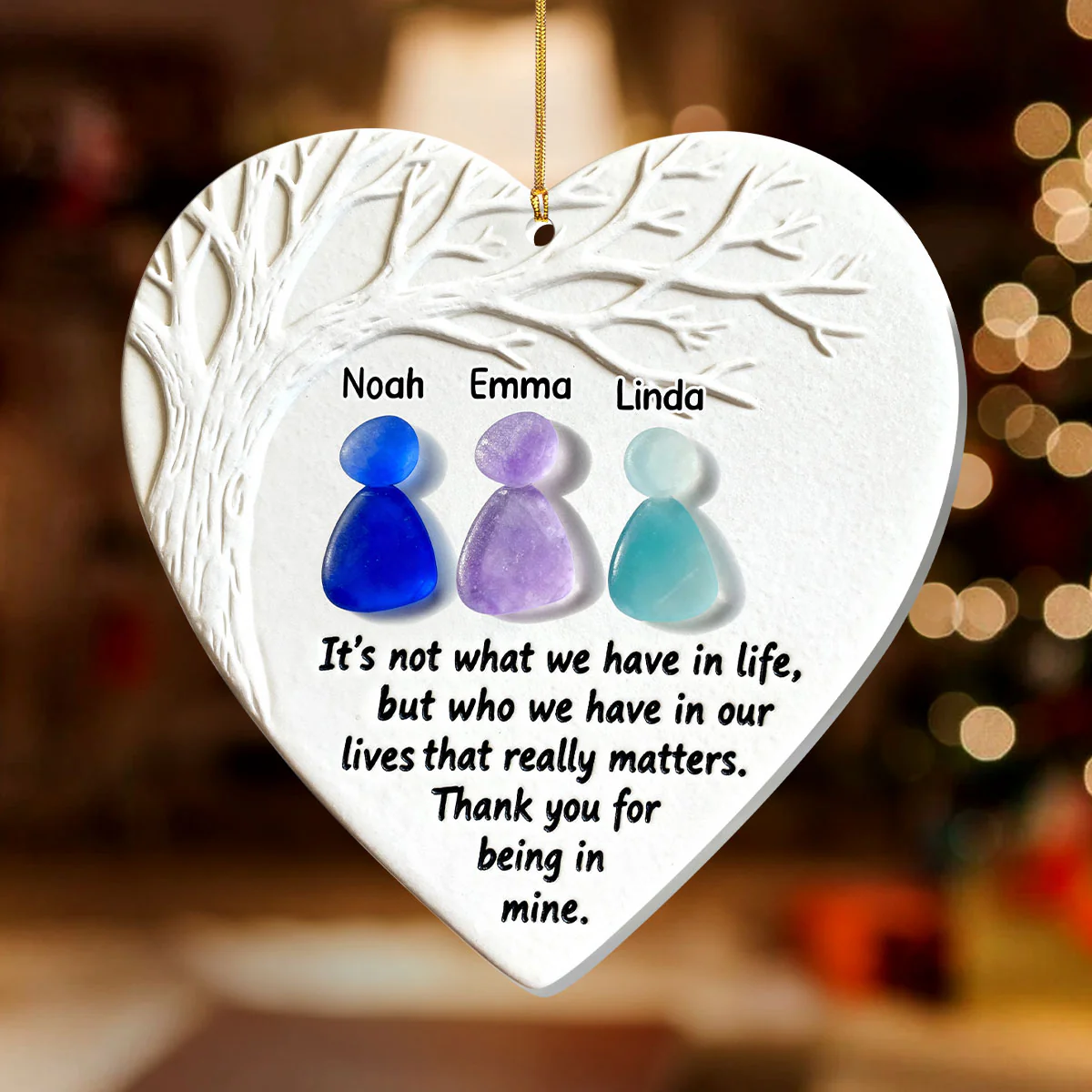 Thank You For Being In Mine - Personalized 1-Layer Acrylic Ornament - Image 2