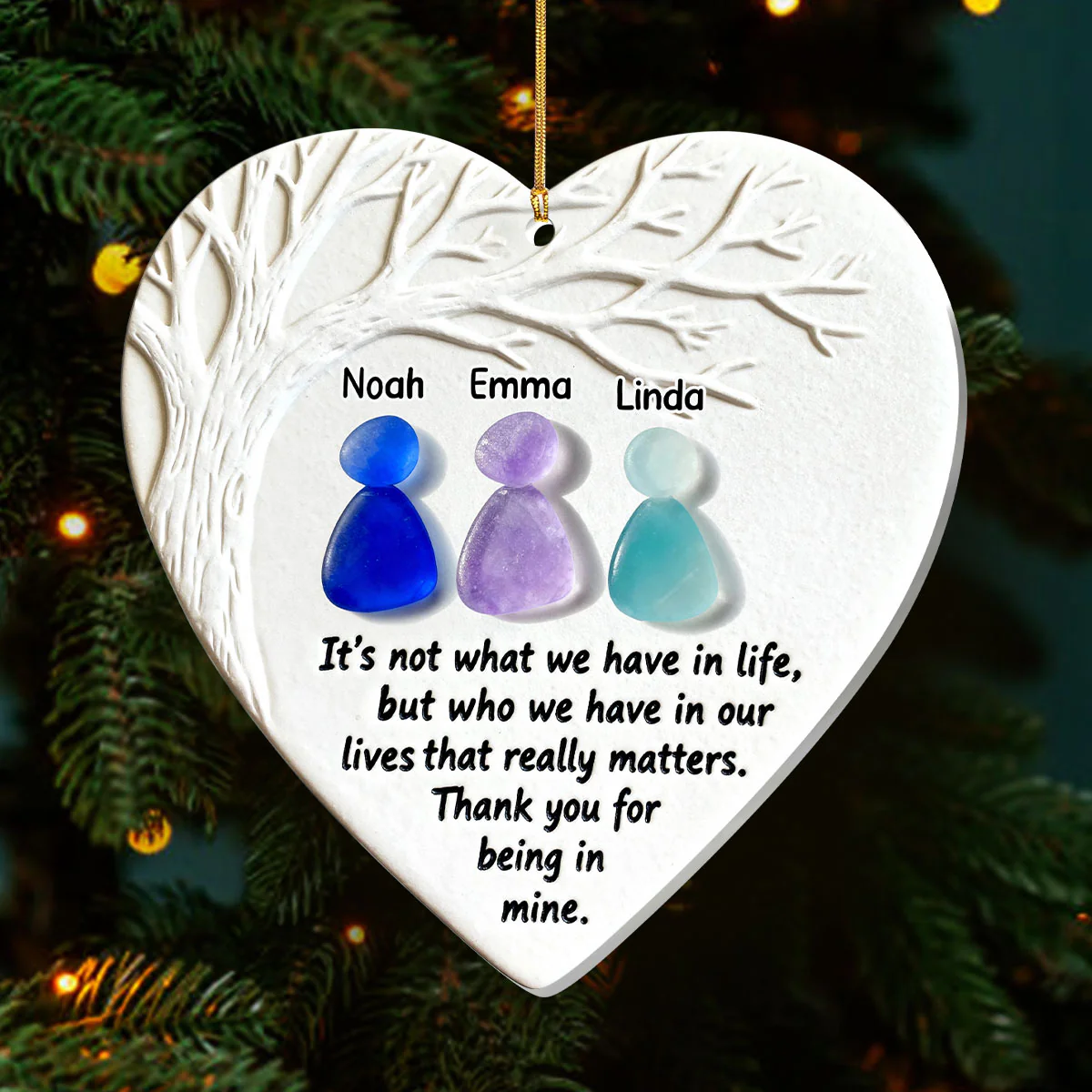 Thank You For Being In Mine - Personalized 1-Layer Acrylic Ornament - Image 3