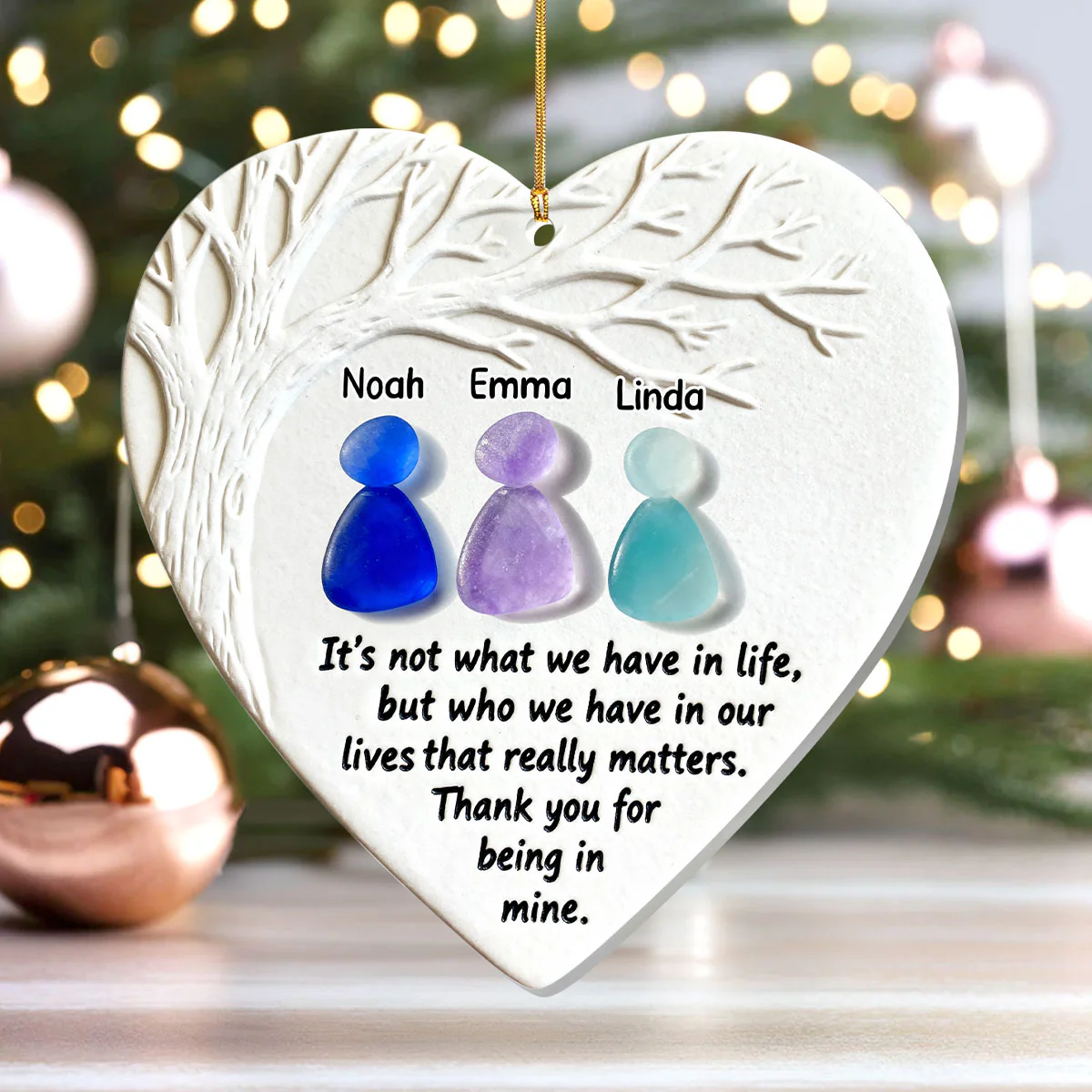 Thank You For Being In Mine - Personalized 1-Layer Acrylic Ornament - Image 4