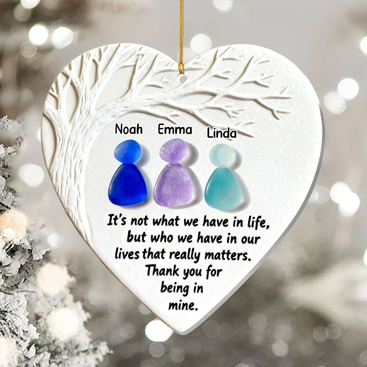 Thank You For Being In Mine - Personalized 1-Layer Acrylic Ornament - Image 5