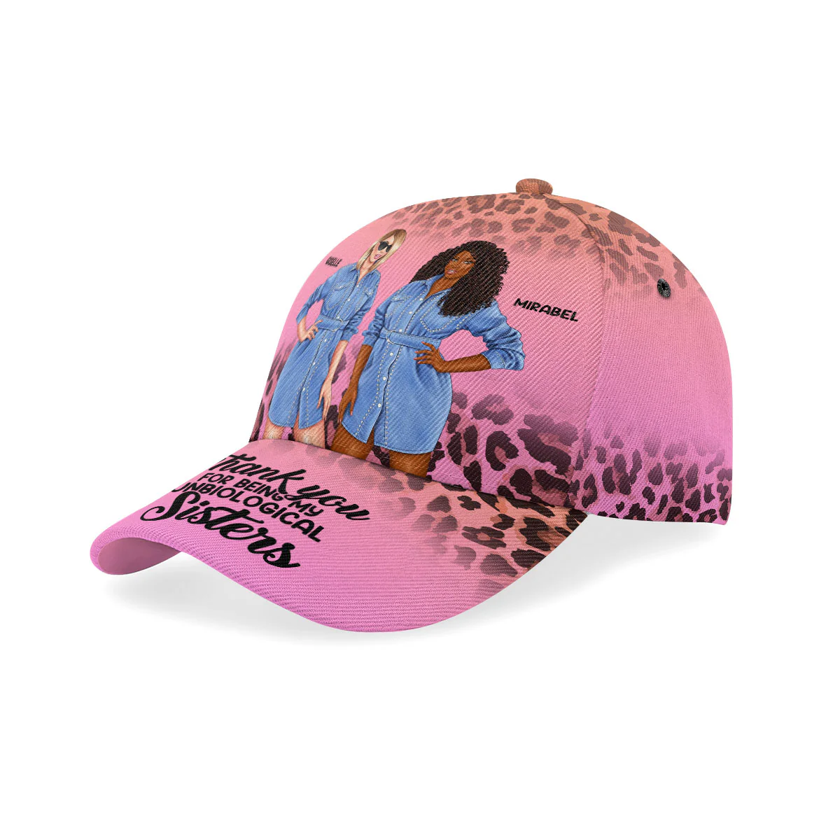 Thank You For Being My Unbiological Sister - Personalized Classic Cap - Image 2