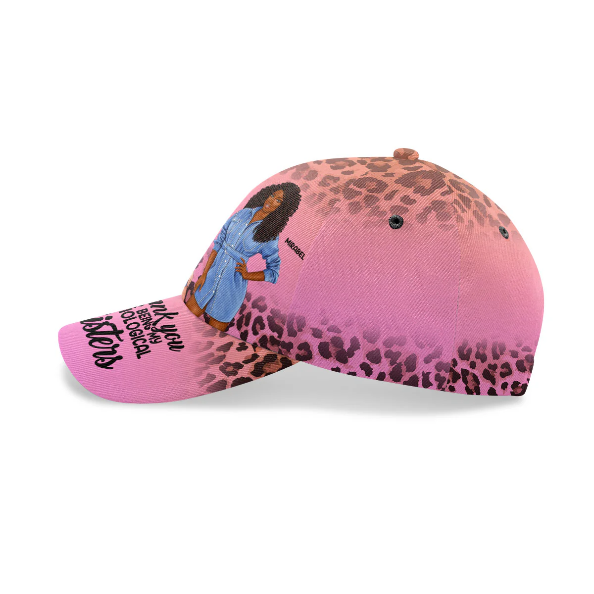 Thank You For Being My Unbiological Sister - Personalized Classic Cap - Image 3