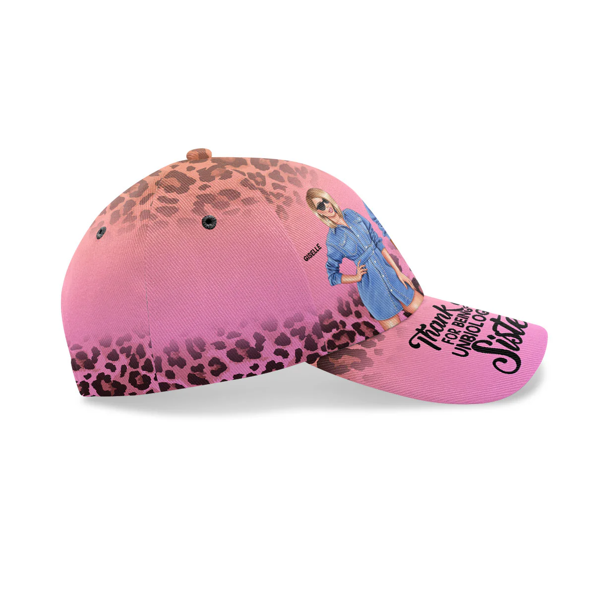 Thank You For Being My Unbiological Sister - Personalized Classic Cap - Image 4